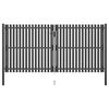 vidaXL Cancello per Recinzione da Giardino in Acciaio 400x175 cm Antracite