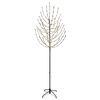 vidaXL Albero di Natale LED Nero 210 cm Acciaio 180 LED