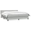 vidaXL Giroletto a Molle con Materasso Grigio Chiaro 180x210cm Velluto