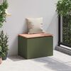 vidaXL Panchina da giardino Oliver verde 60 x 40 x 43 cm Acciaio