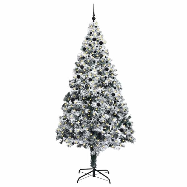 vidaXL Albero di Natale con 300 LED con supporto Verde 300 cm PVC