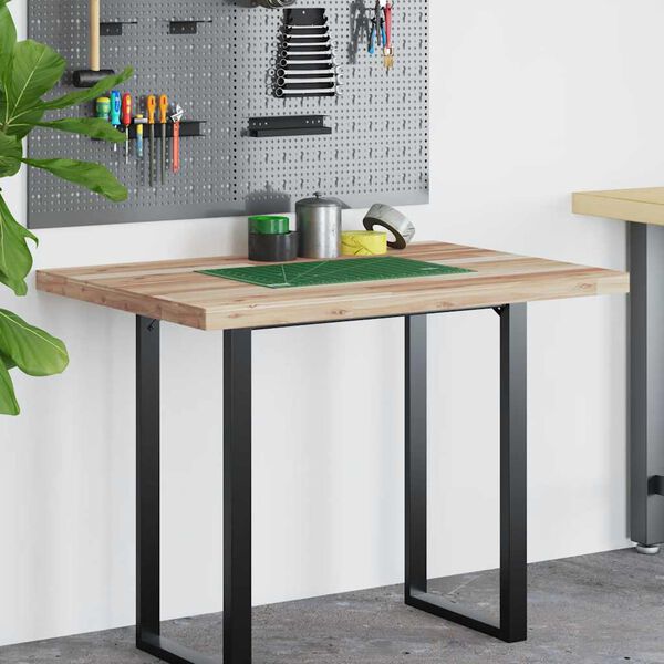 vidaXL Piano Scrivania Non Trattato 100x70x4cm Legno Massello Acacia