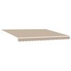 vidaXL Tenda Retrattile Beige 400 &times; 300 cm Poliestere e Acciaio