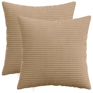 vidaXL Federa 2 pcs HEERLEN Marrone 30 x 30 cm corduroy