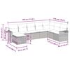 vidaXL Set Divano da Giardino 8 pz con Cuscini Beige in Polyrattan