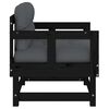 vidaXL Sedie da Giardino con Cuscini 2pz Legno Massello di Pino Nero