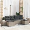 vidaXL Set Divano da Giardino 6 pcs Grigio chiaro polyrattan