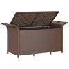 vidaXL Panca da Giardino con Cuscino Marrone 116x46x57cm in Polyrattan