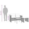 vidaXL Set Divano da Giardino 3 pz con Cuscini Beige in Polyrattan