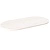 vidaXL Piano Tavolo Bianco 110x55x2,5 cm Legno Massello di Pino Ovale