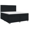 vidaXL Letto box spring con materasso Nero 160 x 200 cm Tessuto