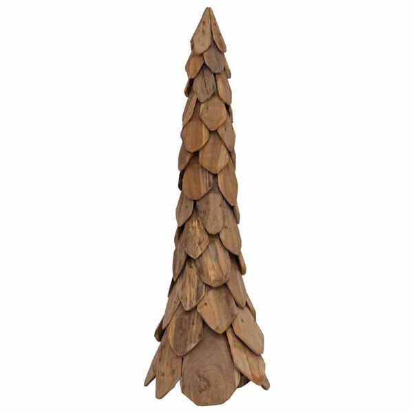 vidaXL Albero di Natale Marrone 110 cm Legno massello di teak