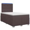 vidaXL Letto box spring con materasso Marrone Scuro 120 x 190 cm