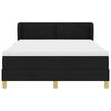 vidaXL Letto a molle con materasso Nero 160 x 200 cm Tessuto