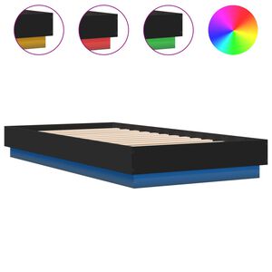vidaXL Giroletto con LED Nero 75x190 cm
