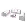 vidaXL Set Divani da Giardino 8 pz con Cuscini in Polyrattan Marrone