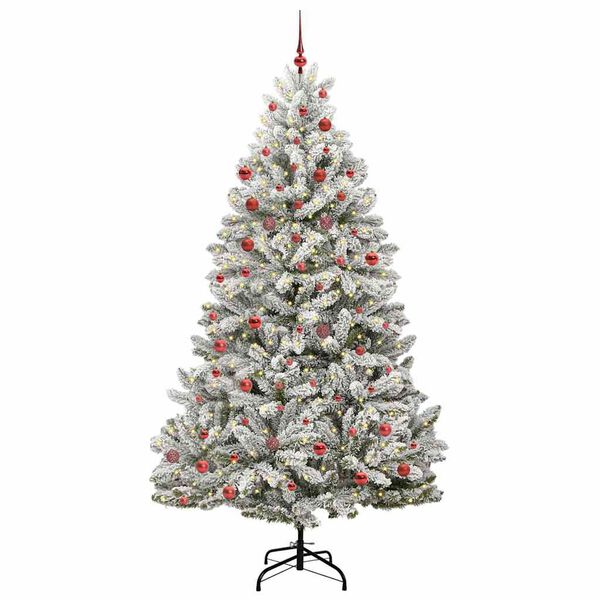 vidaXL Albero di Natale artificiale con 300 LED Verde e Bianco 210 cm