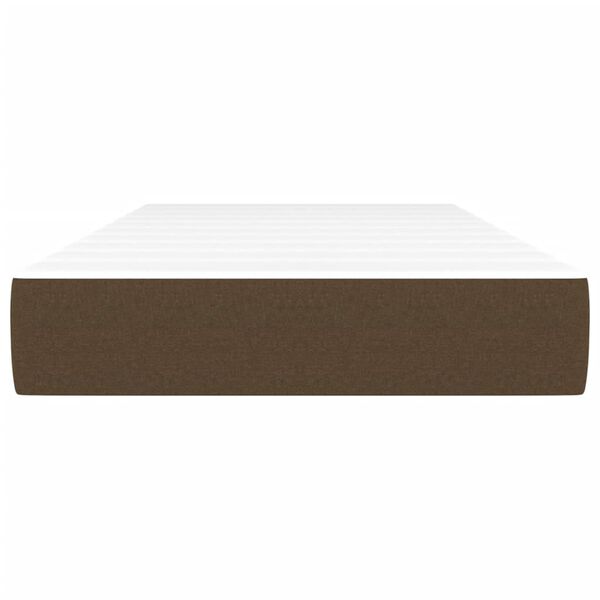 vidaXL Materasso Molle Insacchettate Rigidit&agrave; Media Marrone Scuro 120x190x20 Tessuto