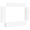 vidaXL Mobile TV 8 pz Bianco Lucido