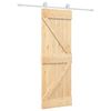 vidaXL Porta scorrevole Naturale e Bianco 70 x 210 cm