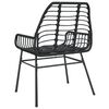 vidaXL Sedie da Giardino Set 2 pz Polyrattan Nero