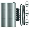 vidaXL Palo della recinzione Verde 25 x 0,4 m (rete 40 x 40 mm)