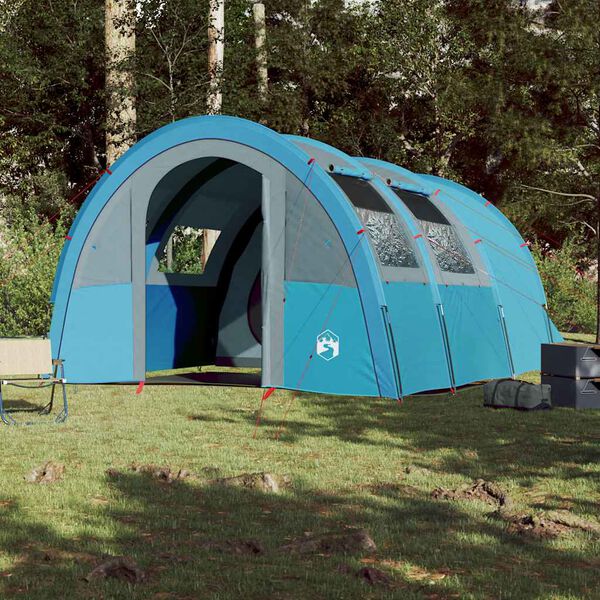 vidaXL Tenda da Campeggio a Tunnel per 4 Persone Blu Impermeabile