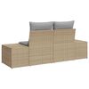 vidaXL Divano da giardino Beige 123 x 62 x 69cm polyrattan