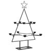 vidaXL Albero di Natale Decorativo in Metallo Nero 75 cm