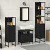 vidaXL Set di mobili per il bagno 4 pcs Rovere nero Legno multistrato