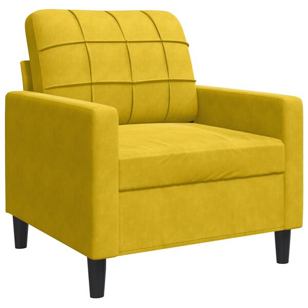 vidaXL Poltrona Giallo 60 cm Velluto