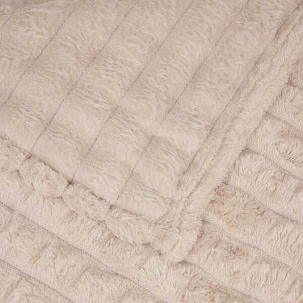 vidaXL Coperta Beige 240 x 220 cm Panno