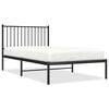 vidaXL Giroletto con Testiera in Metallo Nero 100x190 cm