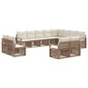 vidaXL Set Divano da Giardino 12 pz Beige polyrattan