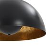 vidaXL Lampadari 2 pz Nero e Oro Semi-Sferici 40 cm E27