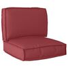 vidaXL Set di Cuscini per Pallet 2 pcs Rosso Vino Tessuto Oxford