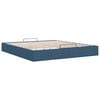 vidaXL Struttura Letto Pouf senza Materasso Blu 200x200 cm in Tessuto