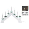 Ambiance Ponte di Natale a Lume di Candela con 7 LED Bianchi