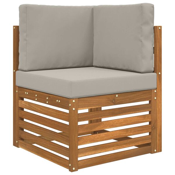 vidaXL Cuscino per divano da esterno 3 pcs Grigio Poliestere