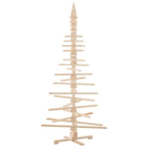vidaXL Albero di Natale Decorativo in Legno 210 cm Legno Massello Pino