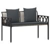 vidaXL Panchine da esterno 2 -Seater 116 x 56 x 75 cm polyrattan