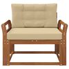 vidaXL Divano centrale per esterno Legno di Acacia Massello Naturale