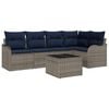 vidaXL Set Divano da Giardino Grigio polyrattan