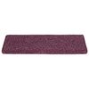 vidaXL Tappetini per scale 15 pz 65x21x4 cm Viola scuro con bordo rettangolare