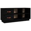 vidaXL Scarpiera Nera 100x34x45 cm in Legno Massello di Pino