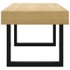 vidaXL Tavolino Salotto Marrone Chiaro e Nero 90x45x40 cm MDF e Ferro