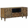 vidaXL Mobile TV Marrone 105 x 33,5 x 46 cm Legno di mango massello