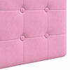vidaXL Testata appesa Montaggio a parete Rosa 130 x 55 x 5 cm Tessuto