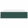 vidaXL Letto con contenitore e materasso Verde Scuro 160 x 200 cm