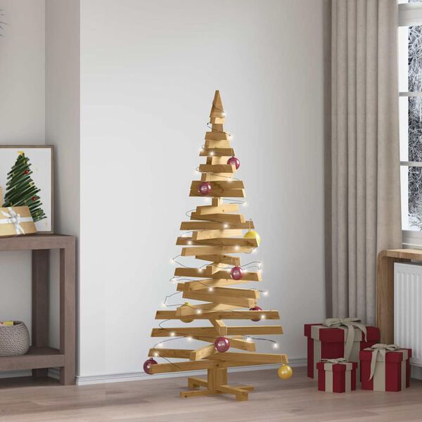 vidaXL Alberi di Natale Marrone 150 cm Legno di pino massello